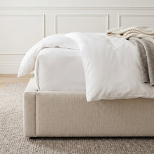 Load image into Gallery viewer, Linara Queen Gas Lift Bed Frame - Linen Light Beige
