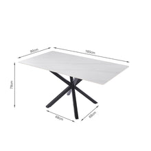 Load image into Gallery viewer, Frost Dining Table 160 x 90 x 78cm - White