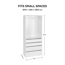 Load image into Gallery viewer, 23973-delta-4-drawer-wide-wardrobe-white-2607093