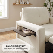 Load image into Gallery viewer, lt10909-mist-1-seater-sofa-bed-with-cup-holder-and-side-tray-cream-2607093