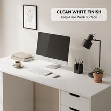 Load image into Gallery viewer, Ennova Rolling Computer Desk with Drawers - White