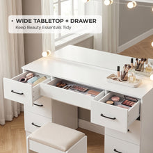 Load image into Gallery viewer, 23984-lisianthus-2-piece-dressing-table-with-mirror-stool-set-white-2607103