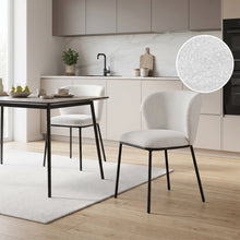 Load image into Gallery viewer, Dune Boucle Dining Chair - Set Of 2 - White