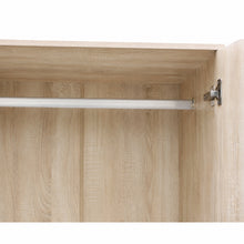 Load image into Gallery viewer, Bram 3 Door Wardrobe Cabinet with 2 Drawers - Oak