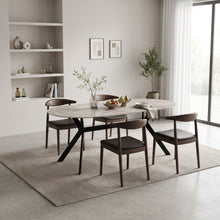 Load image into Gallery viewer, 23874-cedar-gloss-ceramic-dining-table-180-x-90cm-light-grey-black-2607104