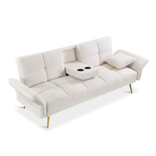 Load image into Gallery viewer, Forest 3 Seater Sofa Bed with Cup Holder - Beige
