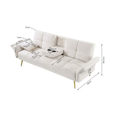 Load image into Gallery viewer, Forest 3 Seater Sofa Bed with Cup Holder - Beige