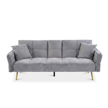 Load image into Gallery viewer, Forest 3 Seater Sofa Bed with Cup Holder - Dark Grey
