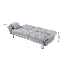 Load image into Gallery viewer, Forest 3 Seater Sofa Bed with Cup Holder - Dark Grey