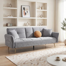 Load image into Gallery viewer, Forest 3 Seater Sofa Bed with Cup Holder - Dark Grey
