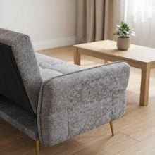 Load image into Gallery viewer, Forest 3 Seater Sofa Bed with Cup Holder - Dark Grey