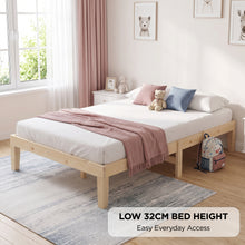 Load image into Gallery viewer, 24485-miro-king-single-wooden-bed-frame-natural-2607174