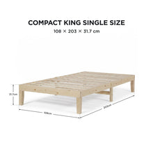 Load image into Gallery viewer, 24485-miro-king-single-wooden-bed-frame-natural-2607173