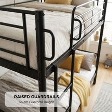Load image into Gallery viewer, 24349-graid-single-metal-bunk-bed-frame-black-2607216