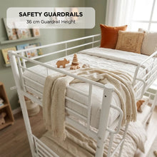 Load image into Gallery viewer, 24350-graid-single-metal-bunk-bed-frame-white-2607216