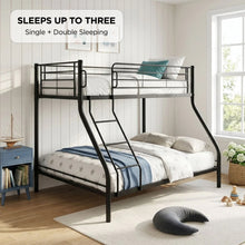 Load image into Gallery viewer, 24347-link-metal-triple-bunk-bed-frame-black-2607211