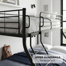 Load image into Gallery viewer, 24347-link-metal-triple-bunk-bed-frame-black-2607215