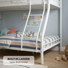 Load image into Gallery viewer, 24348-link-metal-triple-bunk-bed-frame-white-2607214