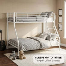 Load image into Gallery viewer, 24348-link-metal-triple-bunk-bed-frame-white-2607211