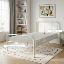 Load image into Gallery viewer, 24434-bolt-single-metal-bed-frame-light-khaki-2607212