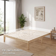 Load image into Gallery viewer, Miro Queen Wooden Bed Frame - Natural