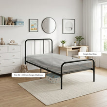 Load image into Gallery viewer, 24438-bolt-single-metal-bed-frame-black-2607212