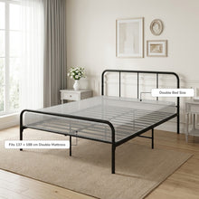 Load image into Gallery viewer, 24439-bolt-double-metal-bed-frame-black-2607212