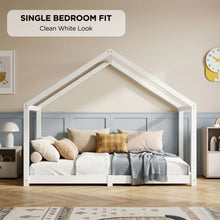 Load image into Gallery viewer, Homi Single Wooden Bed Frame - White