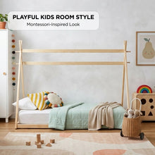 Load image into Gallery viewer, Harbor Single Wooden Bed Frame - Natural