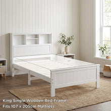 Load image into Gallery viewer, Sprout King Single Wooden Bed Frame - White