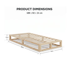 Load image into Gallery viewer, 24480-loom-single-wooden-bed-frame-natural-2607213