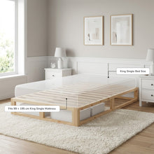 Load image into Gallery viewer, 24481-loom-king-single-wooden-bed-frame-natural-2607212