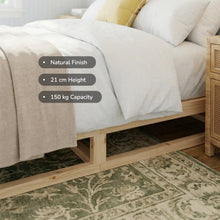 Load image into Gallery viewer, 24482-loom-double-wooden-bed-frame-natural-2607214