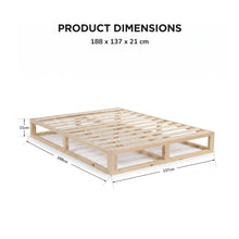 Load image into Gallery viewer, 24482-loom-double-wooden-bed-frame-natural-2607213