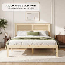 Load image into Gallery viewer, Tropi Double Wooden Bed Frame - Natural