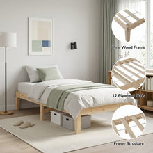 Load image into Gallery viewer, 24484-miro-single-wooden-bed-frame-natural-2607215