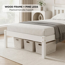Load image into Gallery viewer, Capra Single Wooden Bed Frame - White