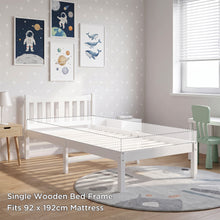 Load image into Gallery viewer, Capra Single Wooden Bed Frame - White