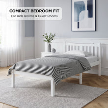 Load image into Gallery viewer, Capra King Single Wooden Bed Frame - White