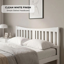 Load image into Gallery viewer, Capra Queen Wooden Bed Frame - White