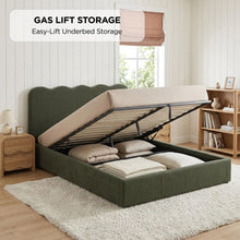 Load image into Gallery viewer, lt11011-cove-queen-gas-lift-bed-frame-dark-green-2607221
