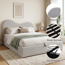 Load image into Gallery viewer, Miora Queen Gas Lift Bed Frame - Light Grey