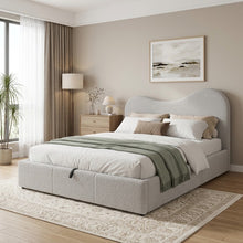 Load image into Gallery viewer, Miora Queen Gas Lift Bed Frame - Light Grey