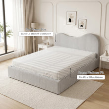 Load image into Gallery viewer, Miora Queen Gas Lift Bed Frame - Light Grey