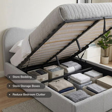 Load image into Gallery viewer, Miora Queen Gas Lift Bed Frame - Light Grey