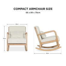 Load image into Gallery viewer, Taru Velvet Rocking Armchair - Beige