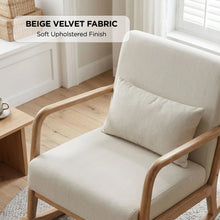 Load image into Gallery viewer, Taru Velvet Rocking Armchair - Beige