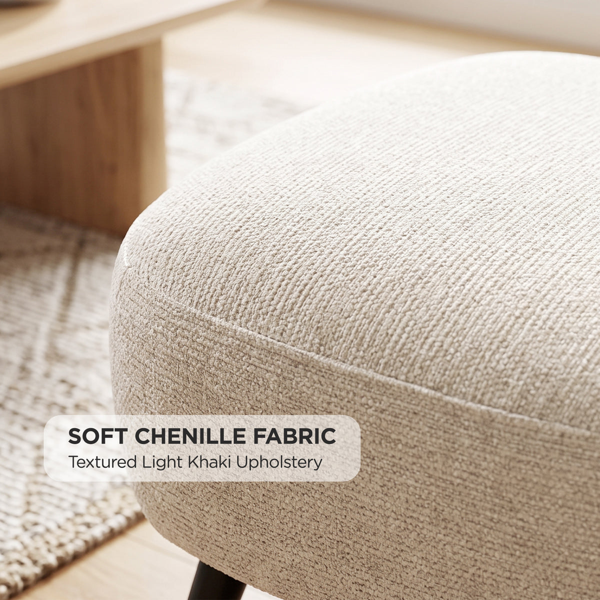 Nook Chenille Armchair - Light Khaki