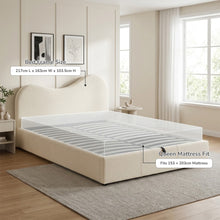 Load image into Gallery viewer, Miora Queen Gas Lift Bed Frame - Light Khaki