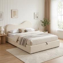 Load image into Gallery viewer, Miora Queen Gas Lift Bed Frame - Light Khaki